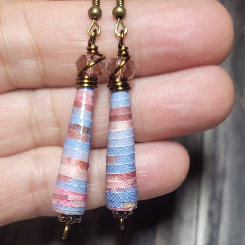 Handmade Paper Bead Earrings
